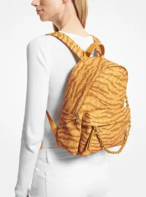 Slater Medium Animal Print Logo Backpack