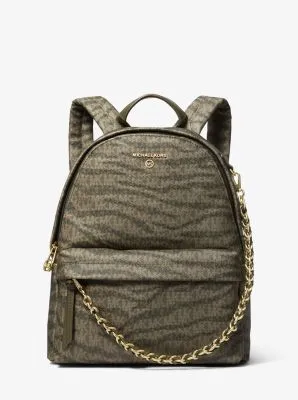 Slater Medium Animal Print Logo Backpack