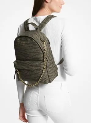 Slater Medium Animal Print Logo Backpack