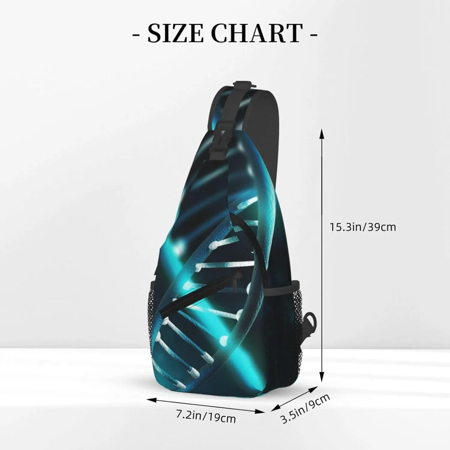 Sling Bag Crossbody Sling Backpack for Men Women Science Gene Strand Cross Chest Bag Travel Hiking Daypack