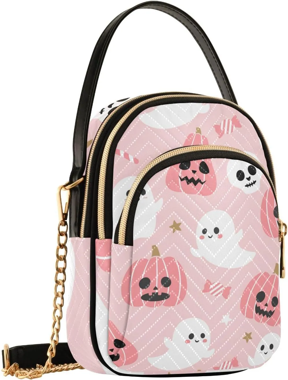 Small Cross body Bags for Women Quilted Crossbody Cell Phone Shoulder Purse Handbags Wallet Detachable Chain Bag