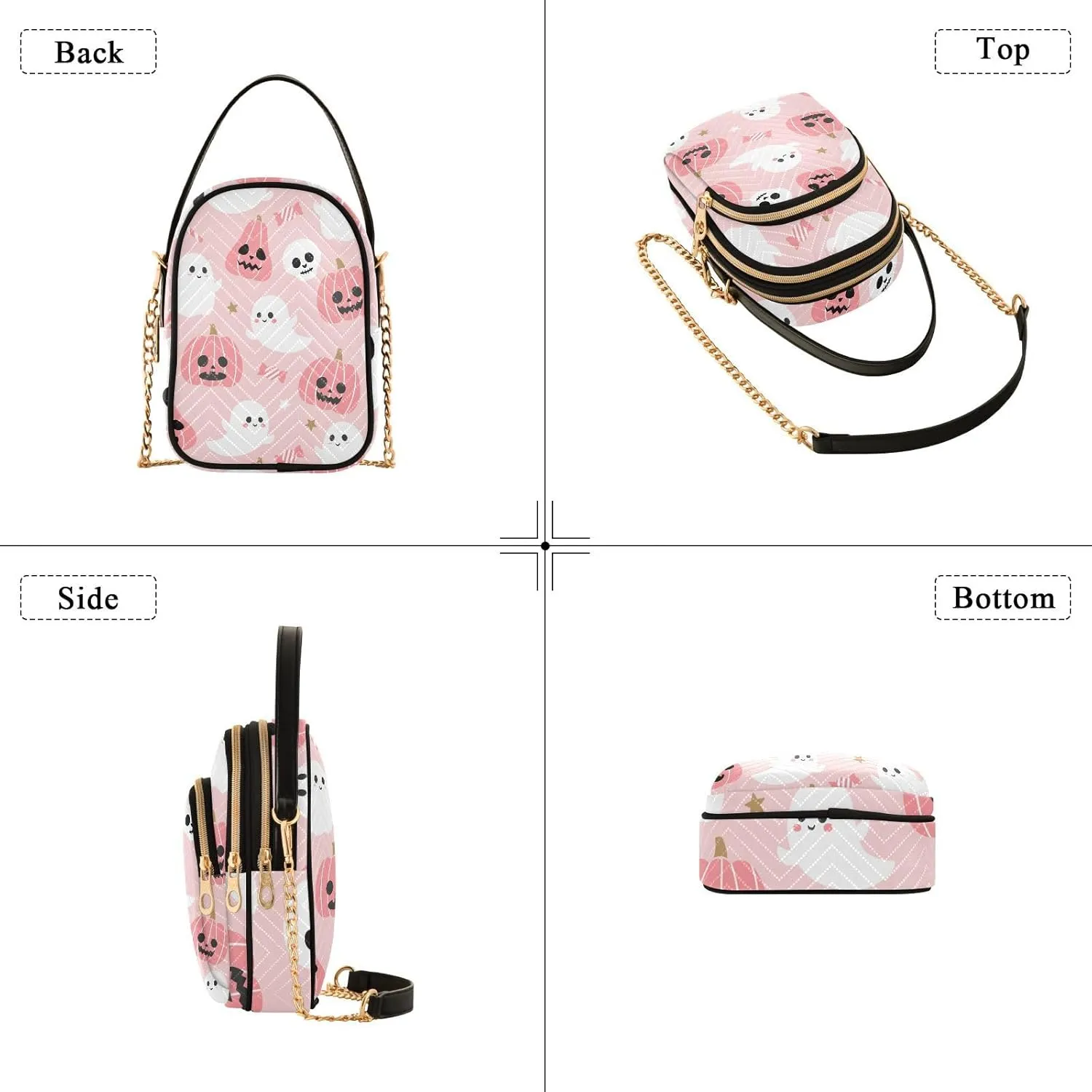 Small Cross body Bags for Women Quilted Crossbody Cell Phone Shoulder Purse Handbags Wallet Detachable Chain Bag
