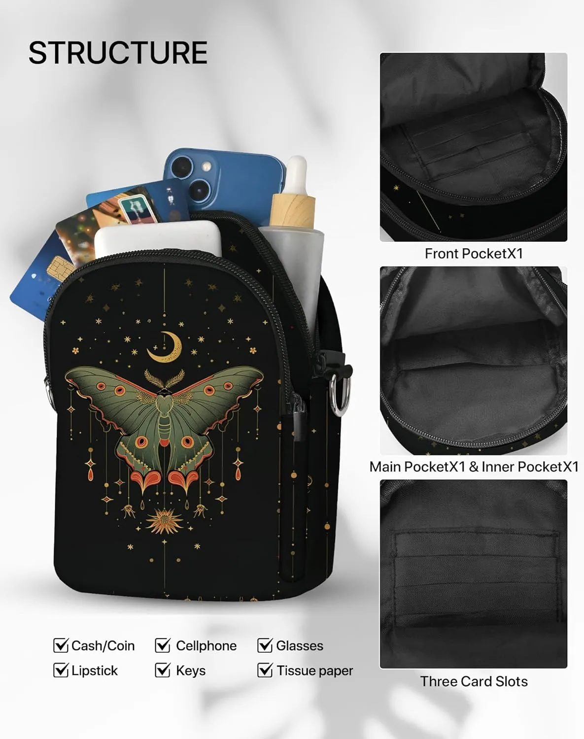 Small Crossbody Bags for Women Casual Cell Phone Purse Lightweight Crossbody Purses Fashion with Adjustable Strap