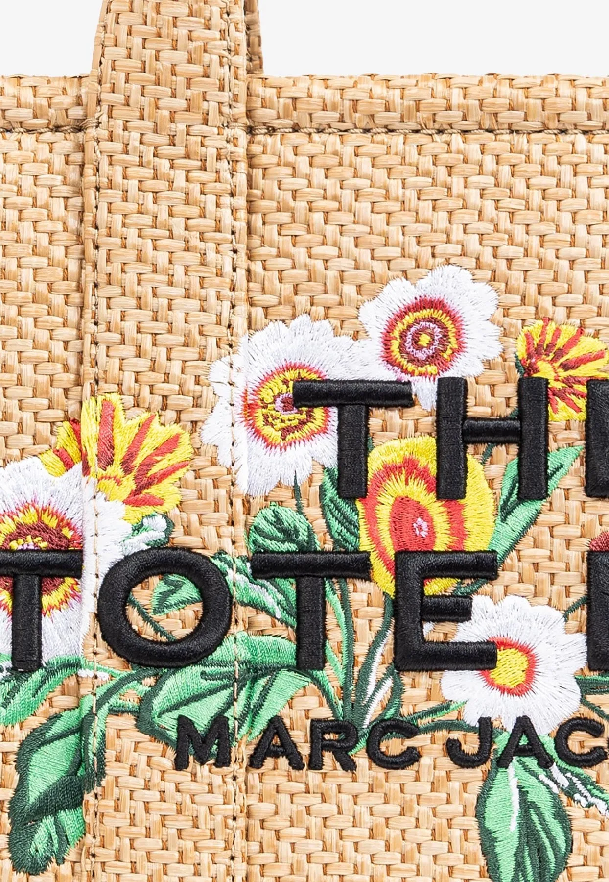 Small Daisy Woven Tote Bag