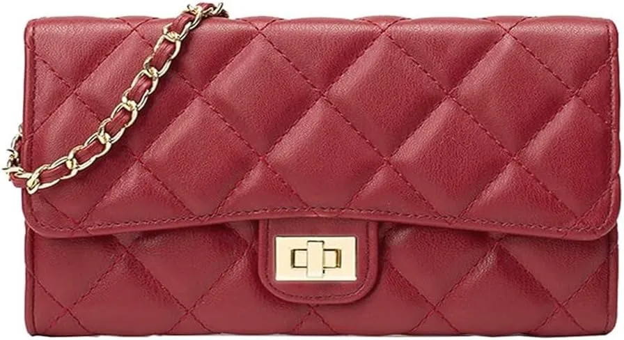 Small Quilted Crossbody Bags for Women Small Purses Cell Phone Purse Clutch Handbags with Chain Shoulder Strap