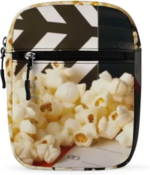 Small Satchel,Cinema Clapboard And Popcorn Oxford Cloth Messenger Bag,mini Shoulder Bag,crossbody Bags with Adjustable Strap for Men Women, Style