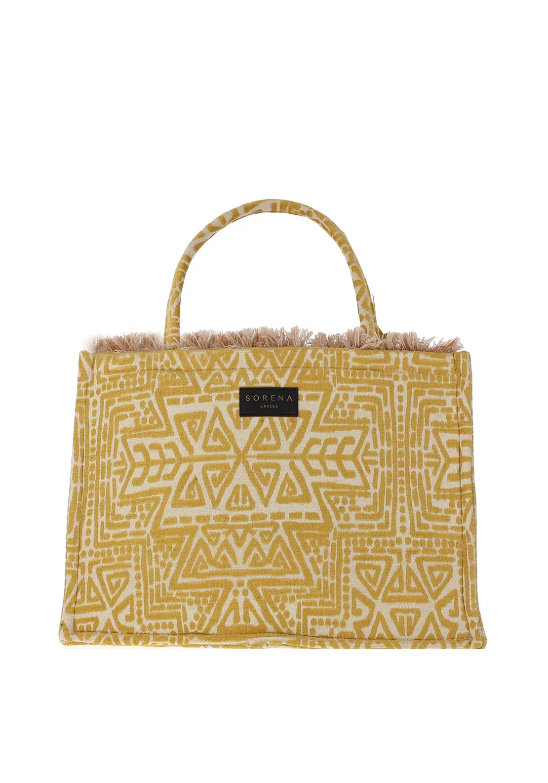 Sorena Iliaxtida Velvet Mediterranean Tote Bag, Gold