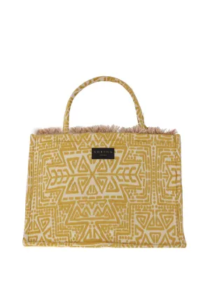 Sorena Iliaxtida Velvet Mediterranean Tote Bag, Gold