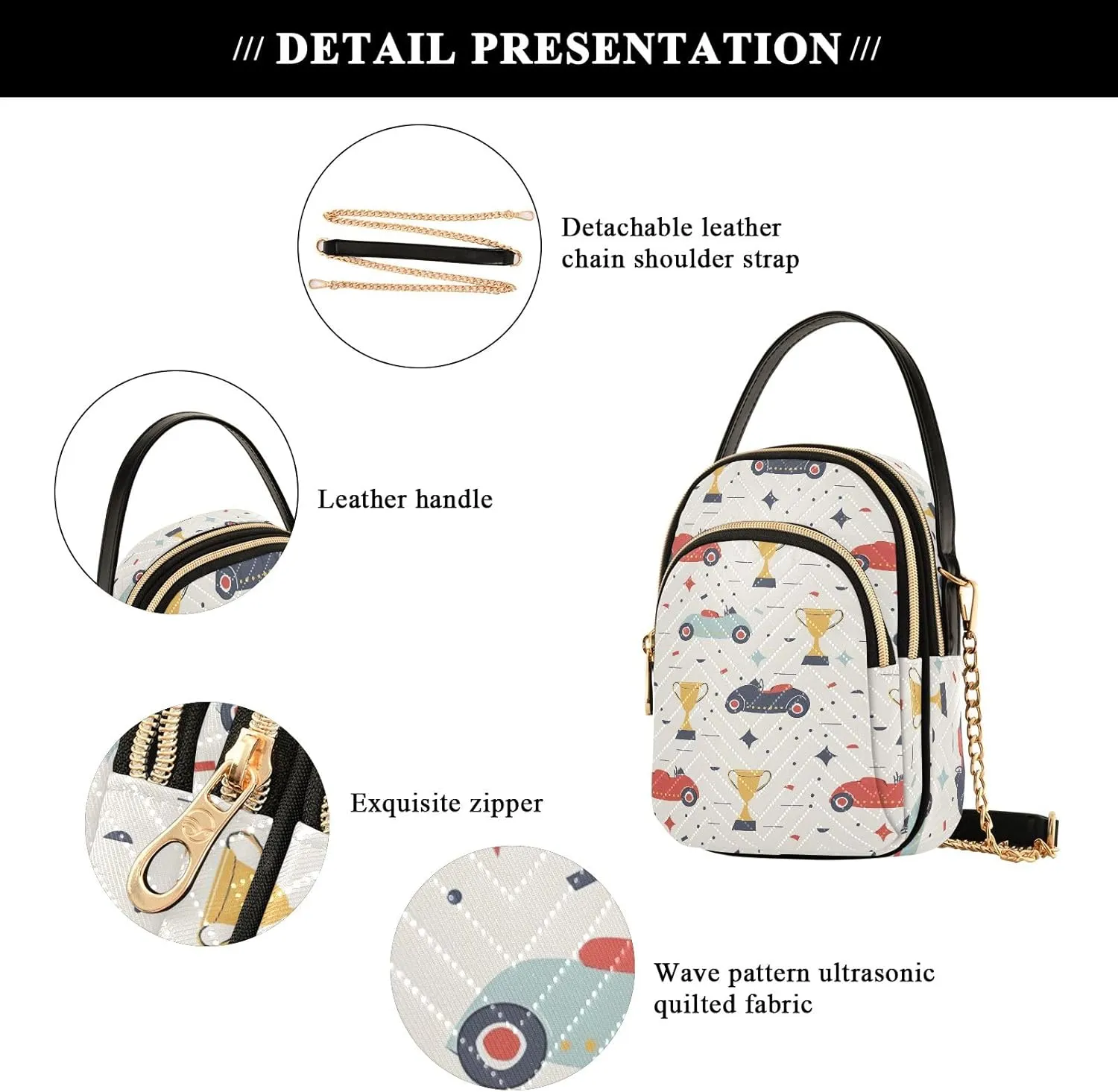 Space Planets Small Purses for Women Crossbody Bag Stylish Crossbody Bags for Women, Triple Compartment Women Crossbody Bags