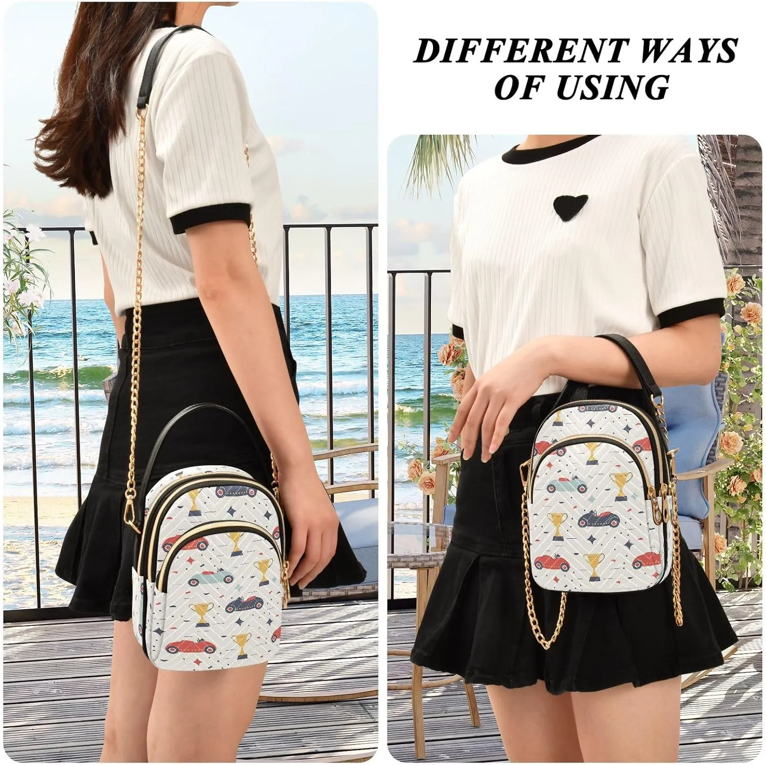 Space Planets Small Purses for Women Crossbody Bag Stylish Crossbody Bags for Women, Triple Compartment Women Crossbody Bags