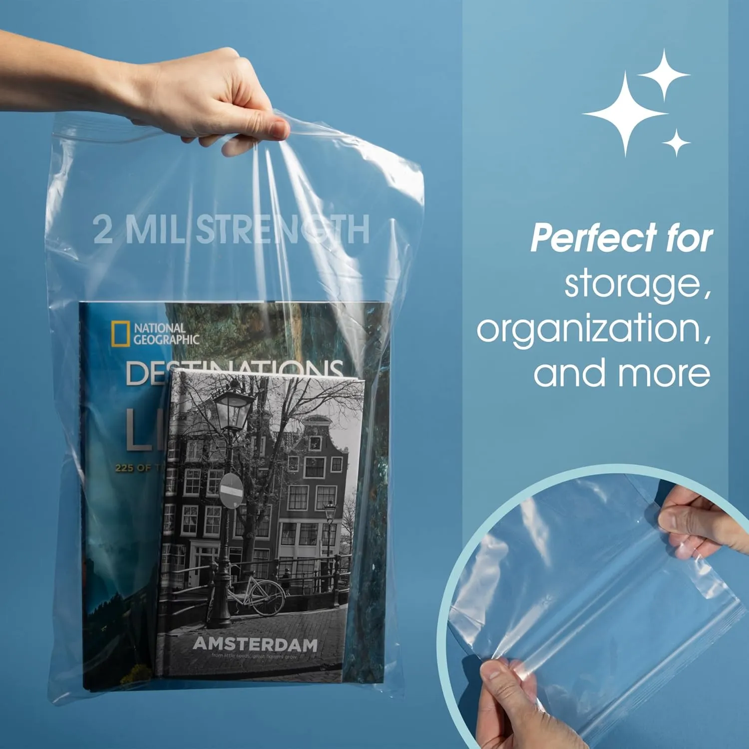 Spartan Industrial - 12” X 15” (500 Count) 2 Mil Clear Reclosable Zip Plastic Poly Bags with Resealable Lock Seal Zipper