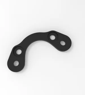 Springer Handlebar Tree Adapter Converter Clamp, 3.5" Wide Risers for with Harley Bobber, Chopper, and Davidson Models - Fits DNA, Paughco, 200 & 250 Series, 4.75" to 3.5" Conversion (black)