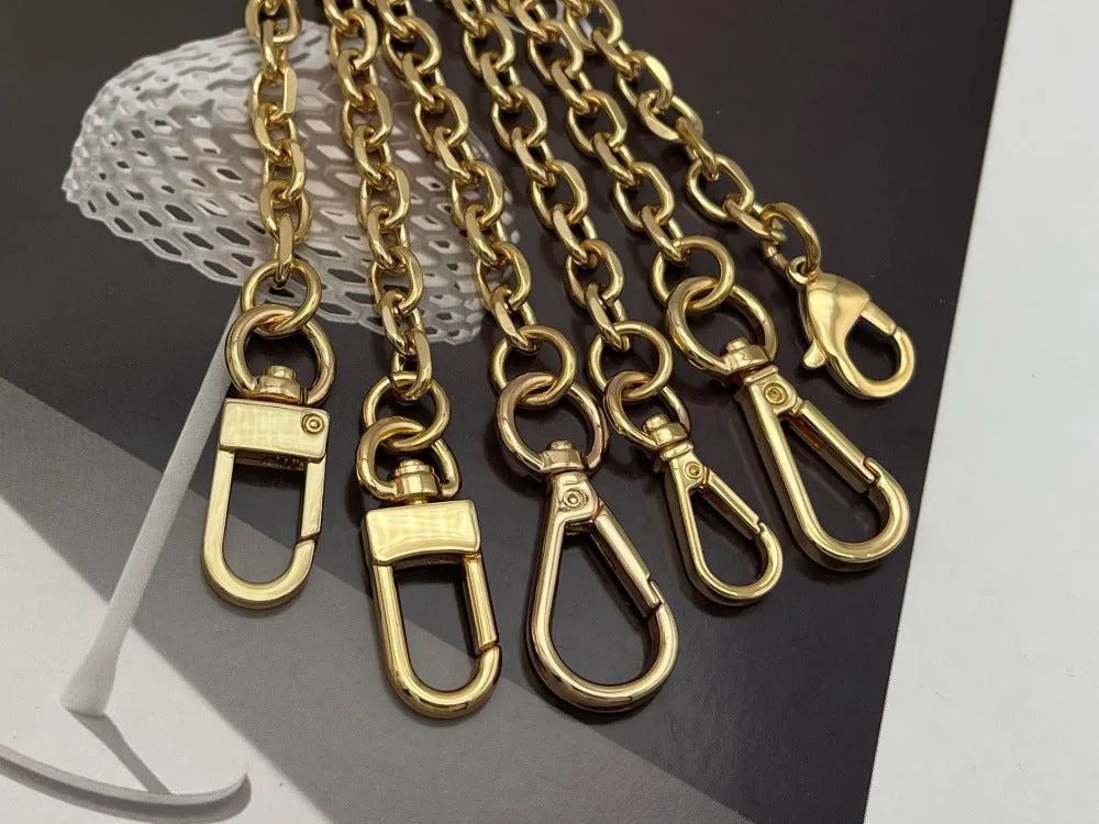 Stainless Steel Gold Bag Chain Strap Wallet Chain - Diamond Cut Handbag Straps