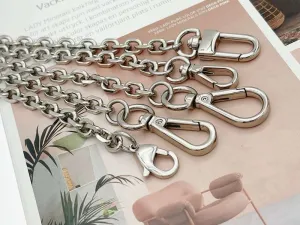 Stainless Steel Purse Chain Strap Wallet Chain - Diamond Cut Silver Bag Chain