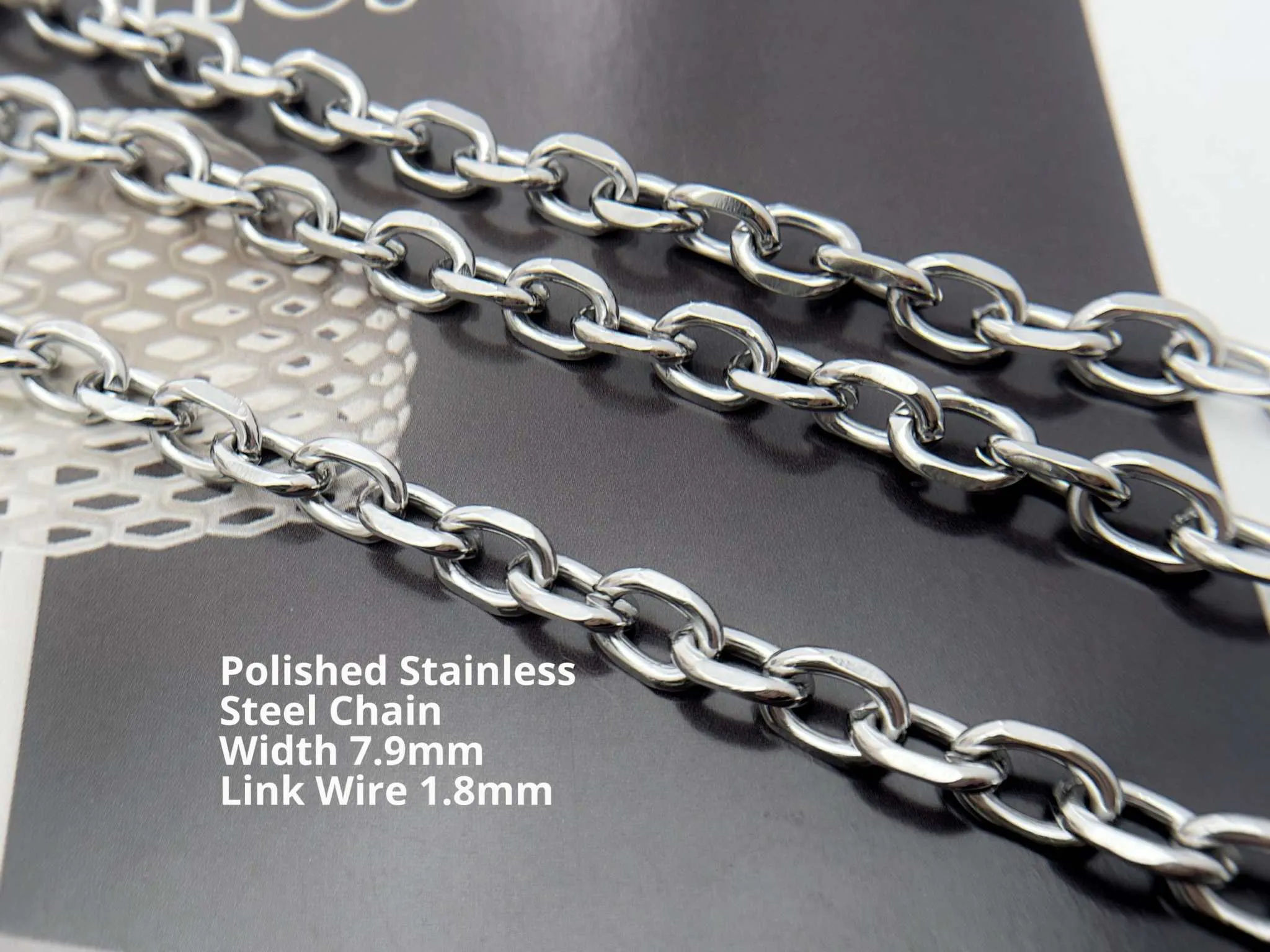 Stainless Steel Purse Chain Strap Wallet Chain - Diamond Cut Silver Bag Chain