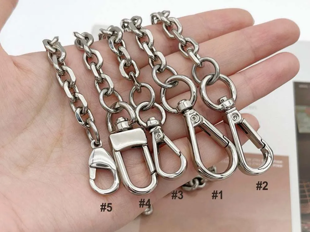 Stainless Steel Purse Chain Strap Wallet Chain - Diamond Cut Silver Bag Chain
