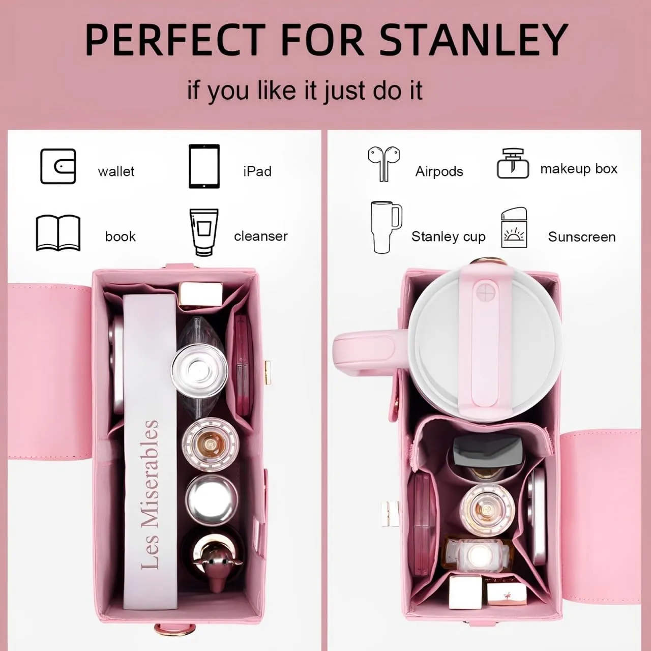 Stanley Cup Purse Crossbody Bag with Sports Outdoor Portable Crossbody Water Cup Storage Bag Water Bottle Holder for Stanley