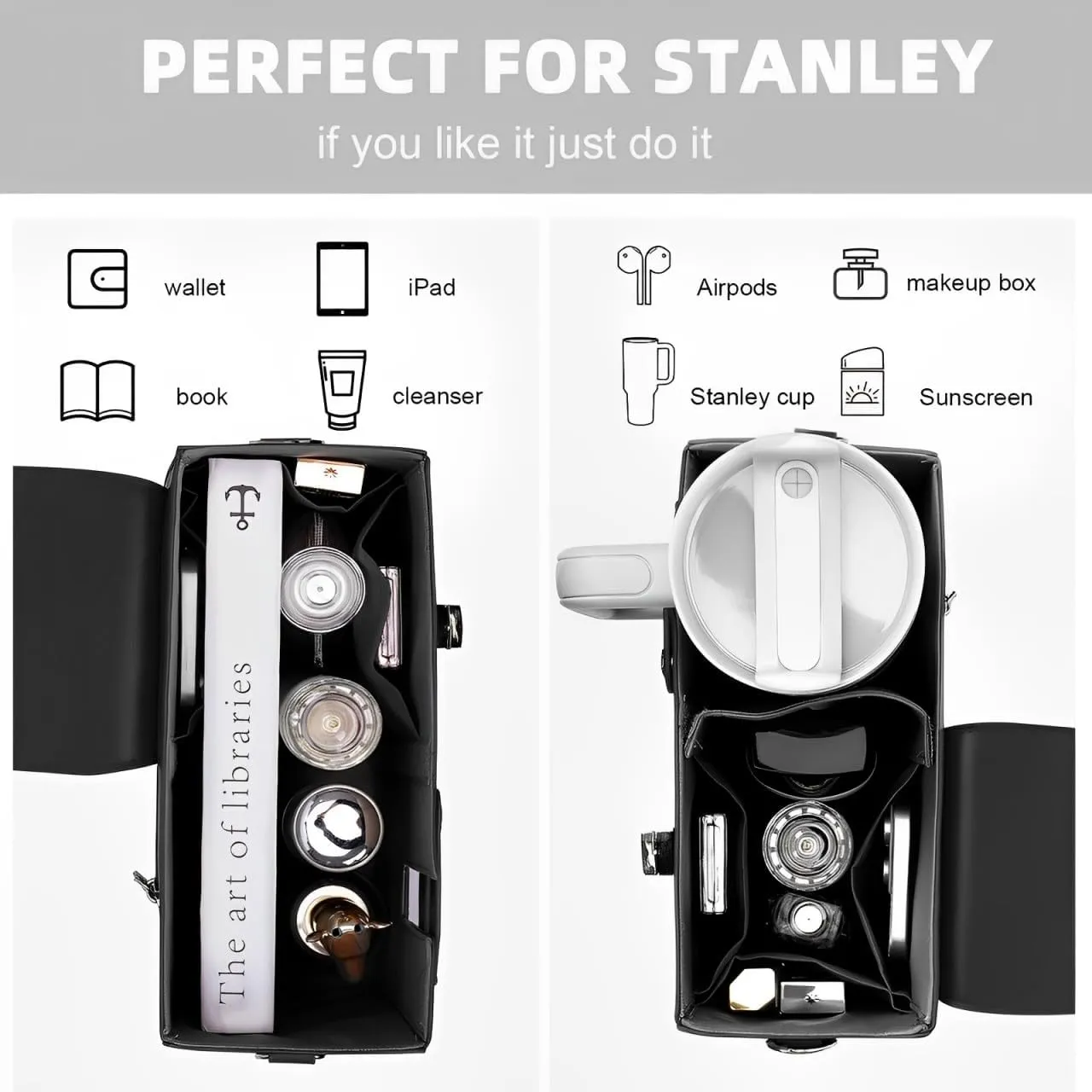 Stanley Cup Purse Crossbody Bag with Sports Outdoor Portable Crossbody Water Cup Storage Bag Water Bottle Holder for Stanley