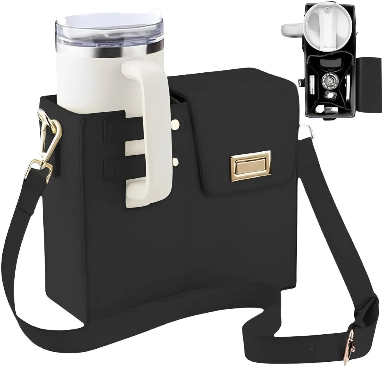 Stanley Cup Purse Crossbody Bag with Sports Outdoor Portable Crossbody Water Cup Storage Bag Water Bottle Holder for Stanley