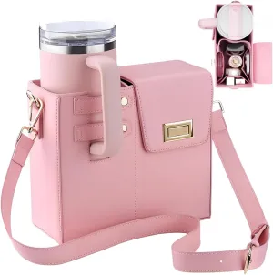 Stanley Cup Purse Crossbody Bag with Sports Outdoor Portable Crossbody Water Cup Storage Bag Water Bottle Holder for Stanley