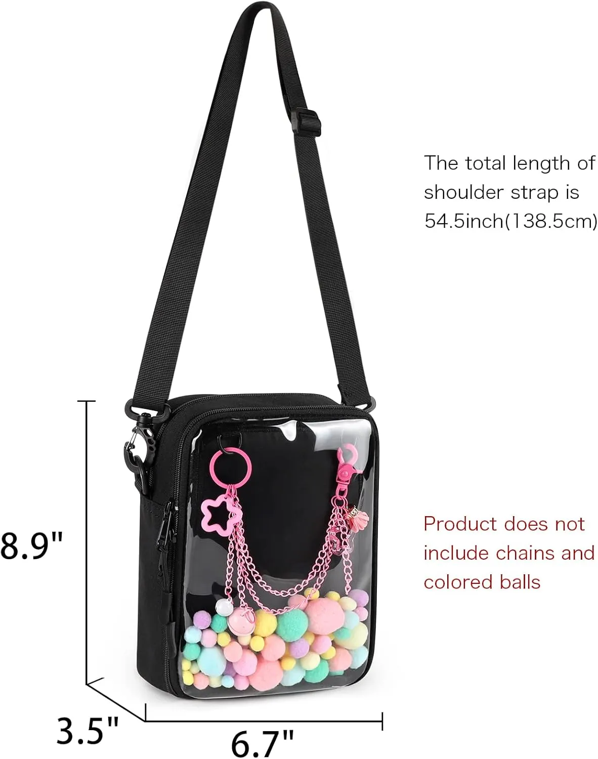 STEAMEDBUN Ita Bag Crossbody Small Pin Display Bag with Insert