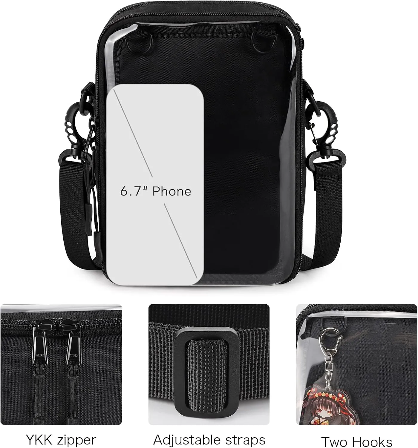 STEAMEDBUN Ita Bag Crossbody Small Pin Display Bag with Insert