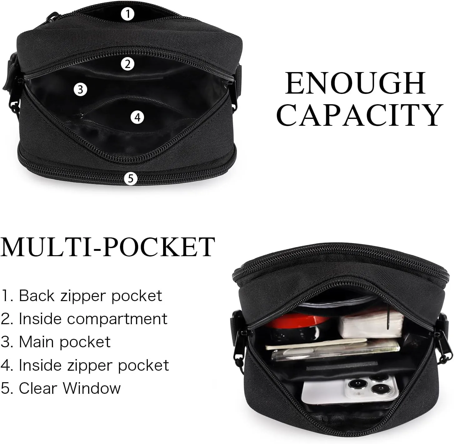 STEAMEDBUN Ita Bag Crossbody Small Pin Display Bag with Insert