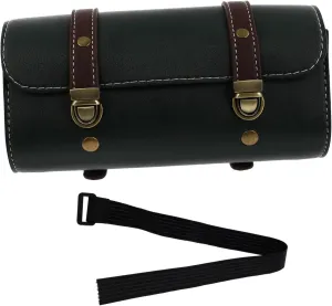 STOBAZA 1pc Retro Style Bike Headstock Bag Versatile Motorcycle Handlebar Storage Accessory PU Material Easy Install for Cycling Motorbike Bag with Quick Release