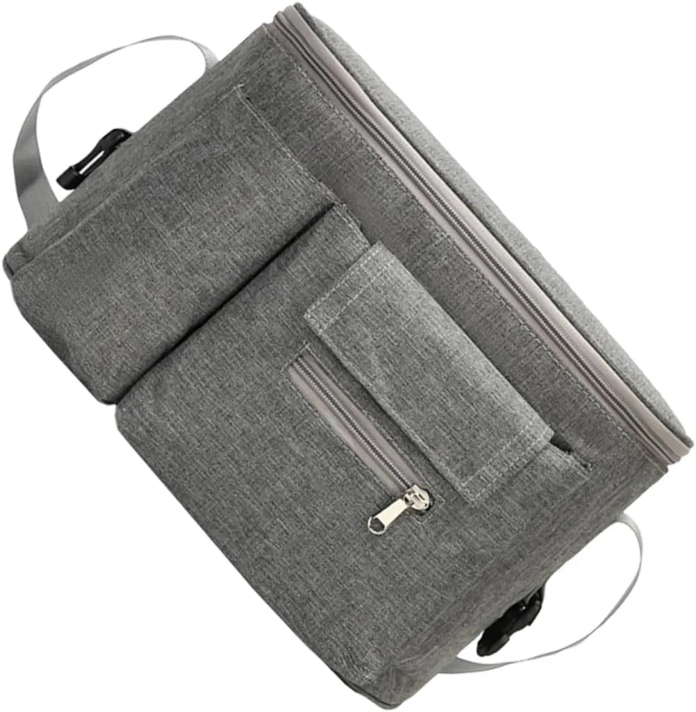Stroller Nursery Bag Diaper Pouch Front Tissue Bottle Compartment Easy Zipper Closure Waterproof Material Hanging Pouch