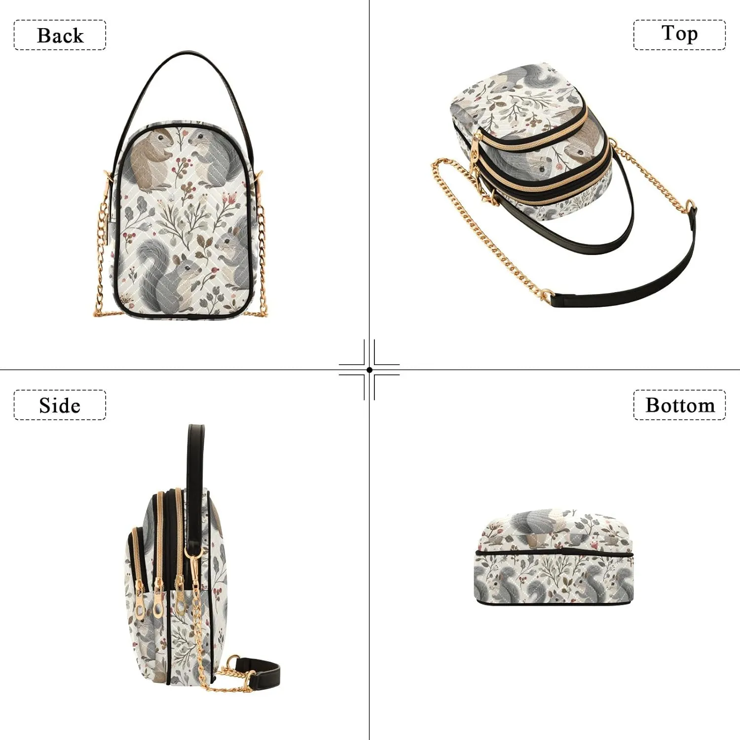SUABO Crossbody Bag for Women, Cute Phone Purse Detachable Chain Bag Shoulder Handbag Wallet