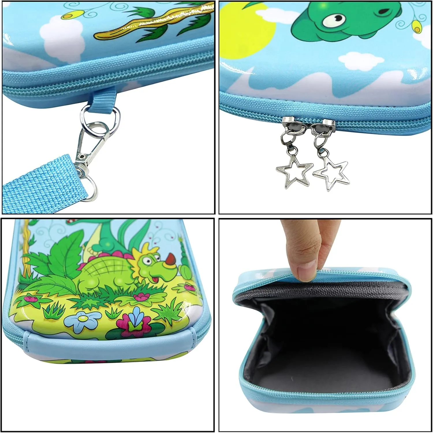 Suillty Kids Cute Dinosaur Small Crossbody Purse Shoulder Bag Waterproof Cell Phone Wallet Pouch for Boys Girls