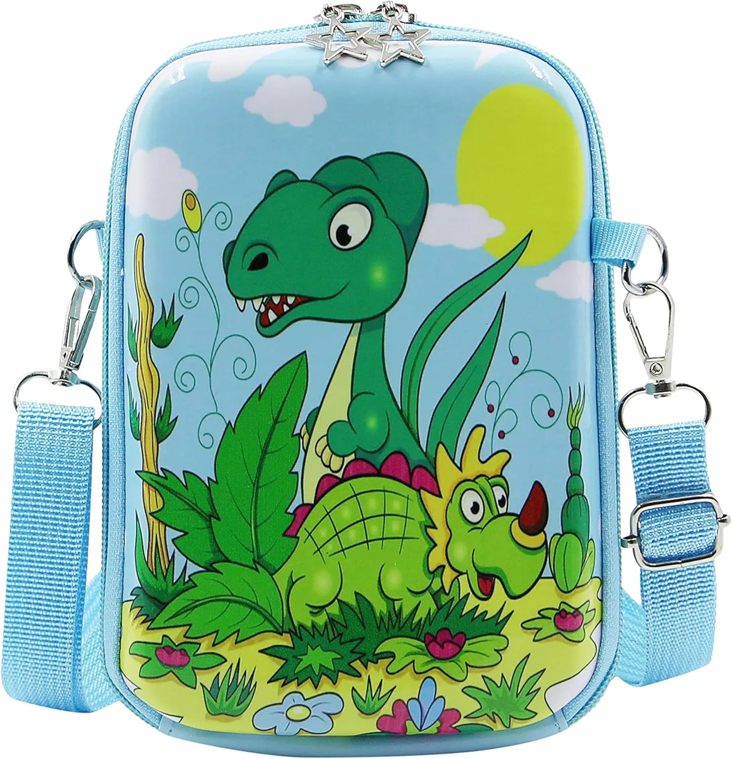 Suillty Kids Cute Dinosaur Small Crossbody Purse Shoulder Bag Waterproof Cell Phone Wallet Pouch for Boys Girls