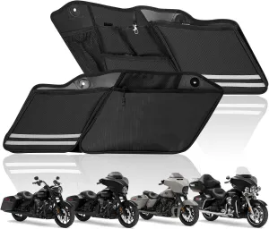 SUNPIE Motorcycle Saddle Bag Compatible with Street Glide Road King Road Glide Electra Glide 2025-2014, Motorcycles Luggage Saddlebag Liners Organizers 2 Packs