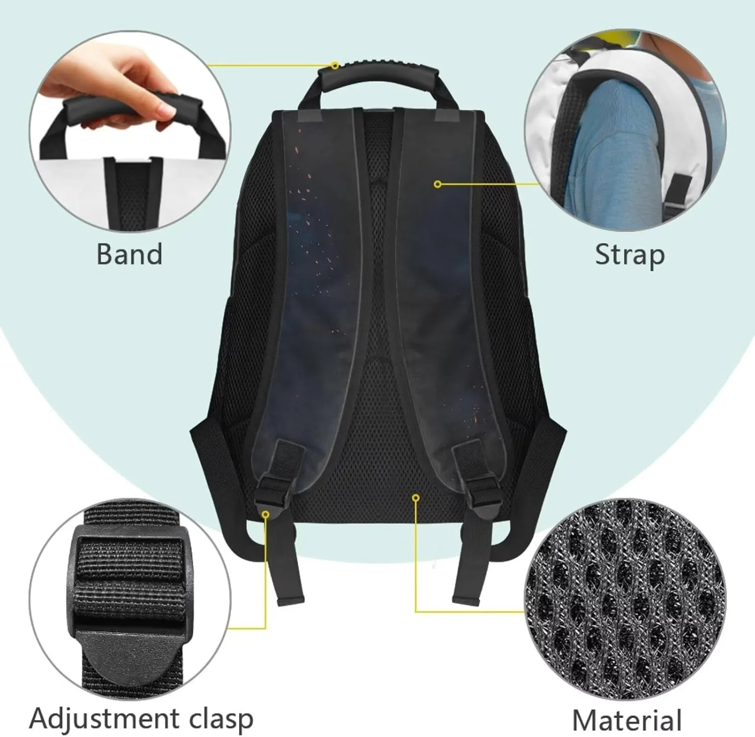 Suobstales Horse Fire Print Kids School Backpack for Boys Gilrs Kindergarten Primary School Backpacks Teens Bookbag Casual Travel Daypack Junior School Student Bag