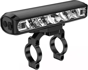 Super Bright Bike Lights for Night Riding, USB Rechargeable Bicycle Light Front, 4 Modes Mountain Bike Headlight with Power Bank Function, IPX4 Waterproof, Wide Range