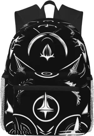 Supernatural Symbols Black print Lightweight duffel bag, travel hiking daypack, comfortable backpack, sports bag