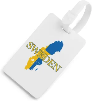 Sweden Flag Swedish Map Luggage Tag for Suitcase Funny Bag Tags Travel Identify Labels