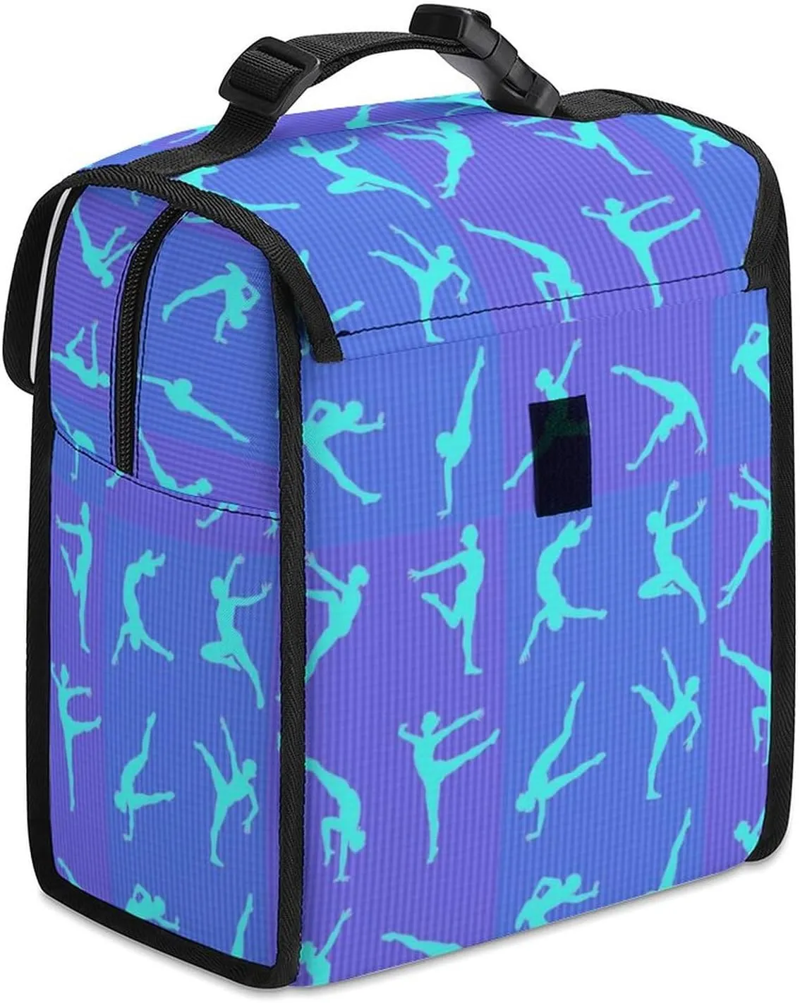 SWEET TANG Cute Reusable Lunch Bag with Buckle - Insulated Washable Work Office Lunch Handbags Compatible with Gymnastics Game for Women Men