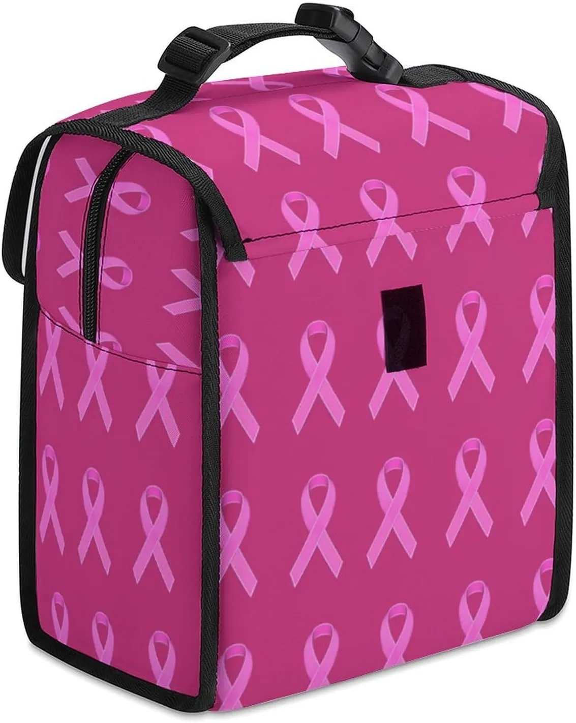 SWEET TANG Insulated Lunch Bag with Buckle - Bento Handbags Reusable College Travel Cooler Warm Compatible with Breast Cancer Ribbons Awareness Pink for Men Women