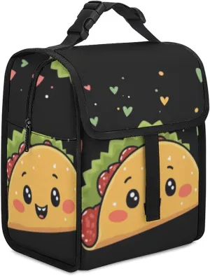 SWEET TANG Insulated Lunch Bag with Buckle - Compatible with Funny Cute Taco Bento Handbags Reusable College Travel Bag Cooler Warm for Men Women