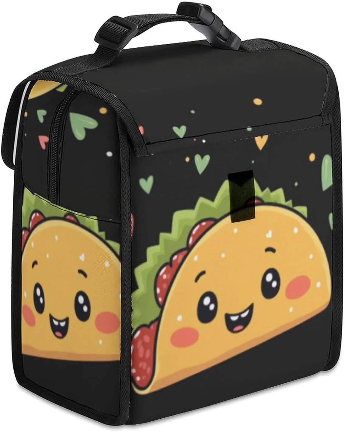SWEET TANG Insulated Lunch Bag with Buckle - Compatible with Funny Cute Taco Bento Handbags Reusable College Travel Bag Cooler Warm for Men Women