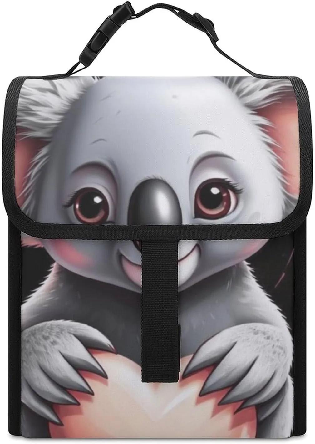 SWEET TANG Insulated Lunch Bag with Buckle - Compatible with Love Cute Koala Bear Bento Handbags Reusable College Travel Bag Cooler Warm for Men Women