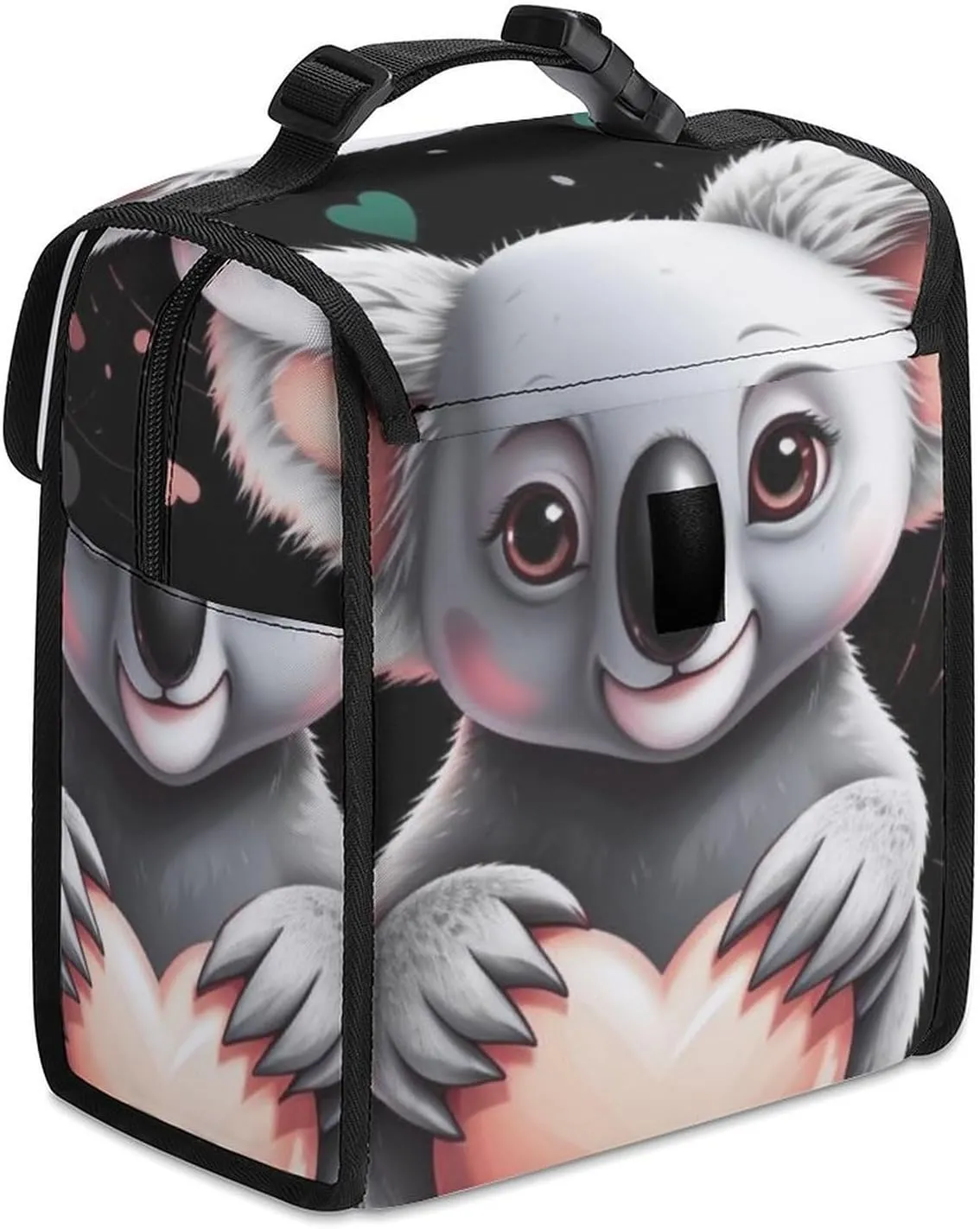 SWEET TANG Insulated Lunch Bag with Buckle - Compatible with Love Cute Koala Bear Bento Handbags Reusable College Travel Bag Cooler Warm for Men Women