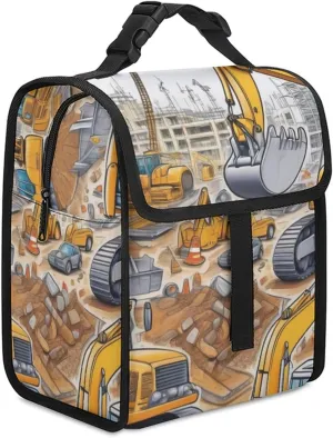 SWEET TANG Lunch Tote with Buckle - Insulated Reusable Work Office Bento Handbags Compatible with Under Construction for Adults Men Women Leak-Proof Thermal