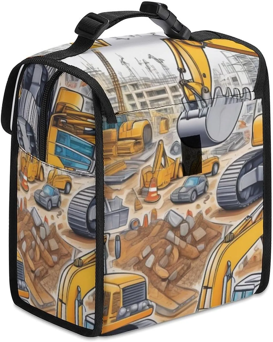 SWEET TANG Lunch Tote with Buckle - Insulated Reusable Work Office Bento Handbags Compatible with Under Construction for Adults Men Women Leak-Proof Thermal