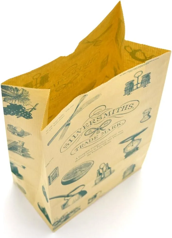 Takajirushi 50-4409 Gift Bags, Square Bottom Bags, Silversmith, 20 Pieces