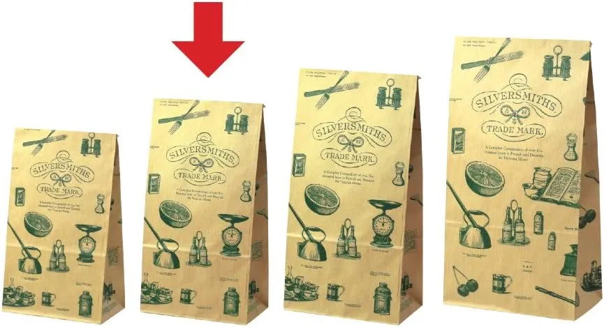 Takajirushi 50-4409 Gift Bags, Square Bottom Bags, Silversmith, 20 Pieces