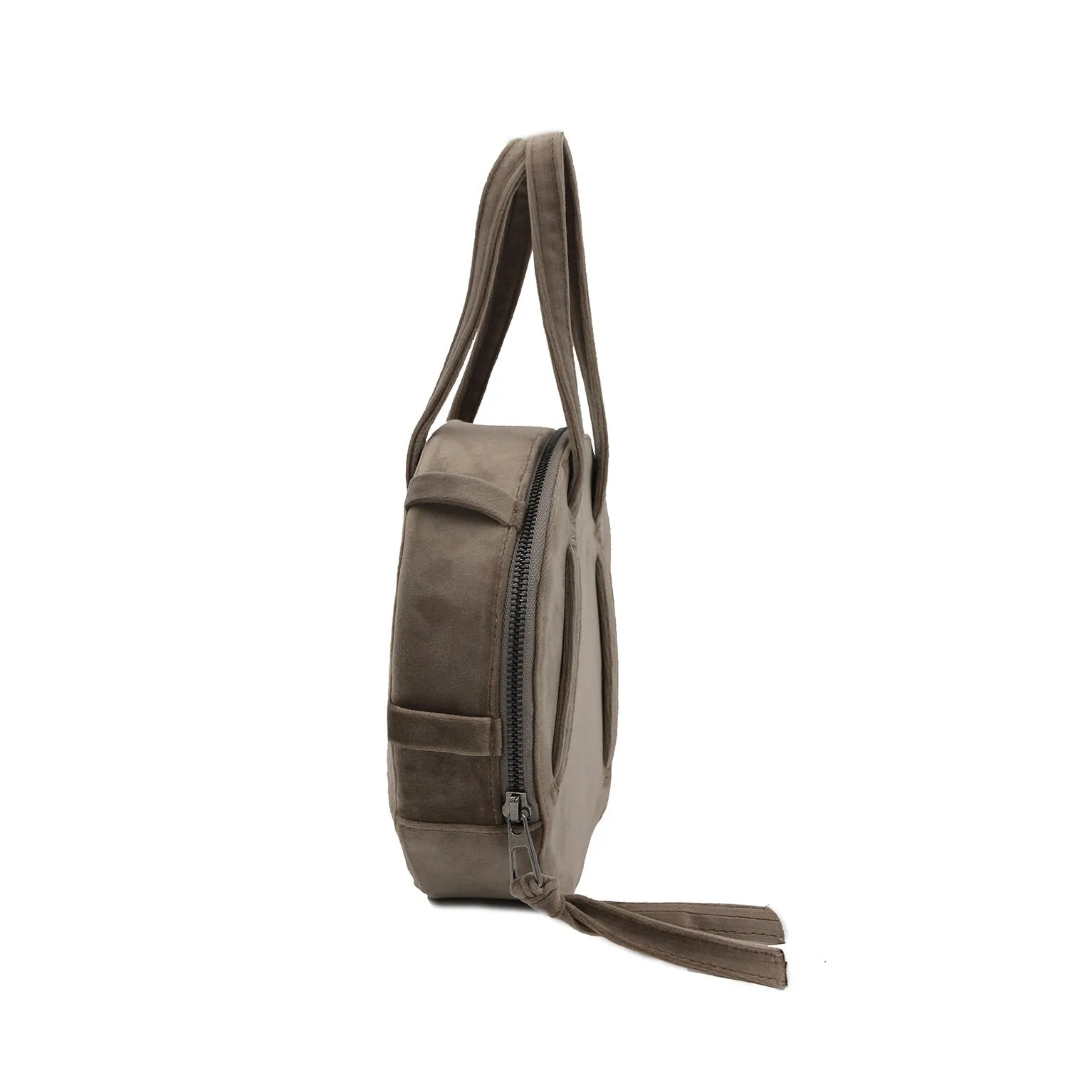 Taupe | Velvet Circle Bag