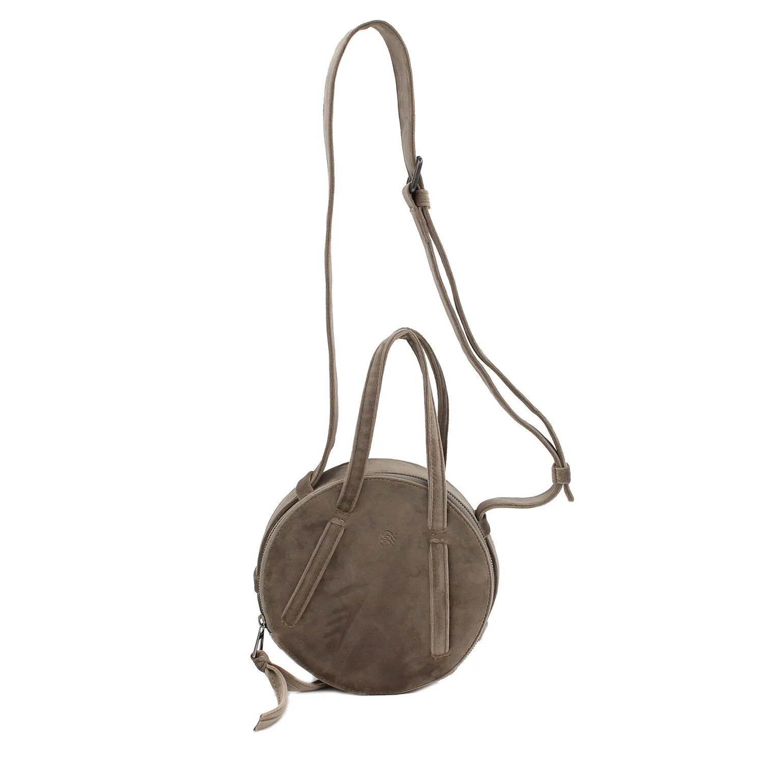 Taupe | Velvet Circle Bag
