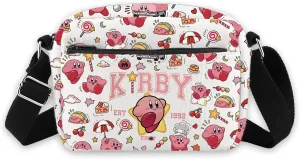 TGBJE Kir-by Themed Inspired Crossbody Bag Video Game Character Gift Cartoon Lover Grocery Bag Gamer Fan Gifts